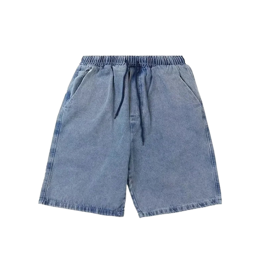 The Essential Elastic Denim Shorts