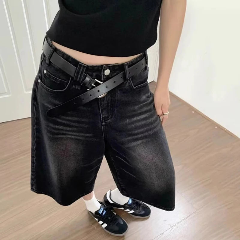 Essential Oversized Denim Shorts